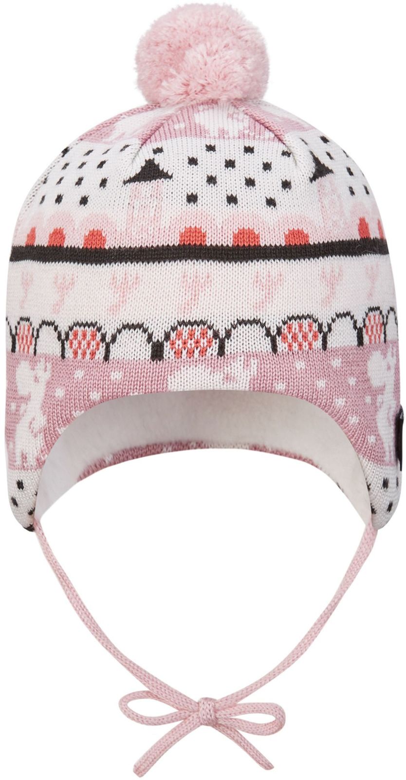 518575m-4301_Reima Moomin Yngst - Blush pink zimna vlnena ciapka pre babatka ruzova