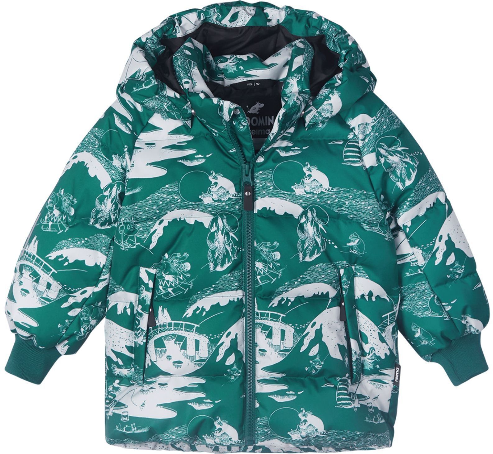 511326-8881_Moomin Lykta - Green zelena zimna bunda pre chlapca
