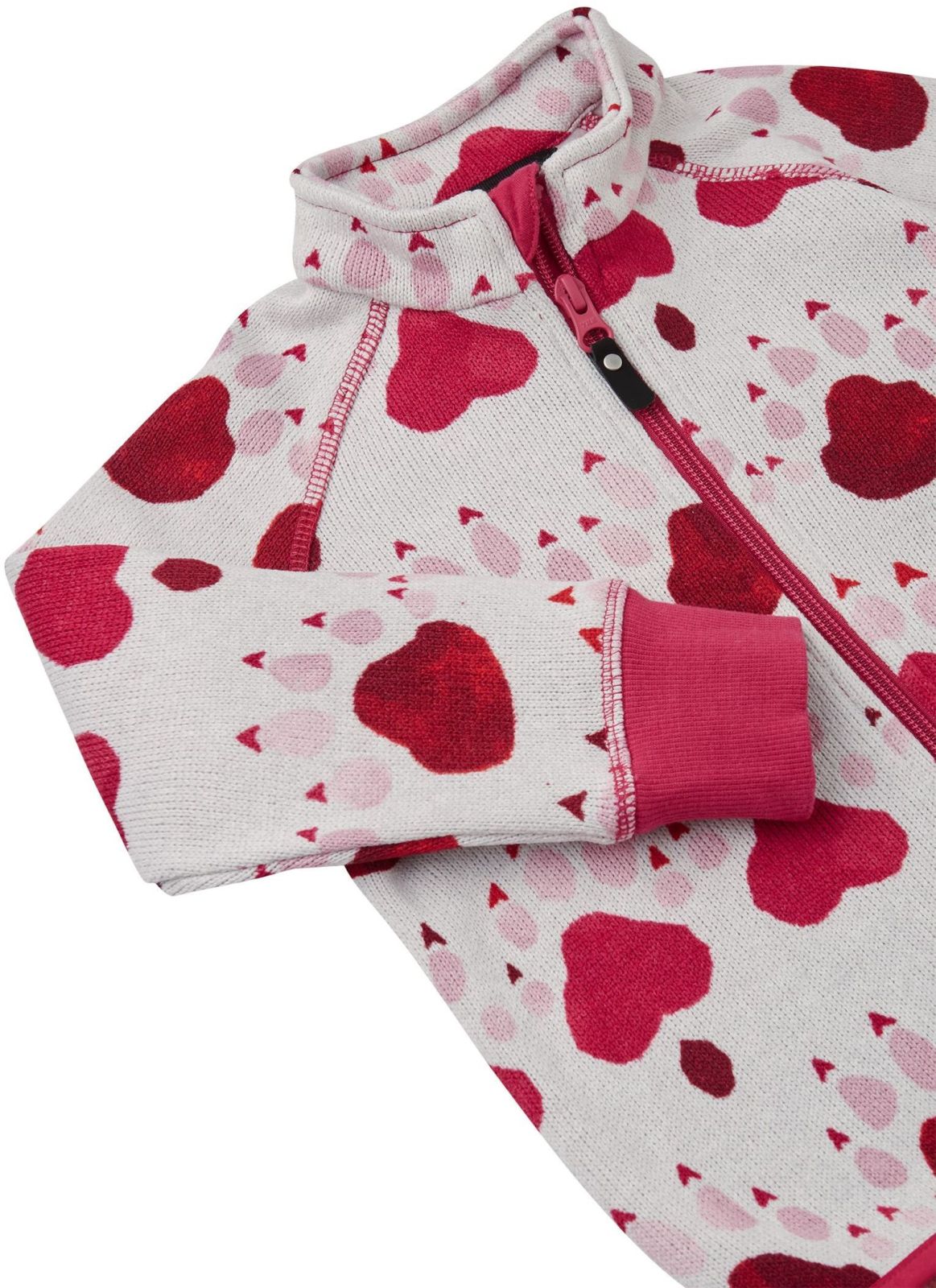 516602-3602_Reima Ornament - Cranberry pink fleecovy sveter na zips pre dievcata