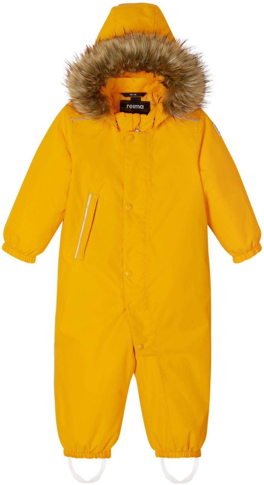 510316-2400_Reima Gotland - Orange yellow zimna detska kombineza s kozusinkou 80 86 92 98