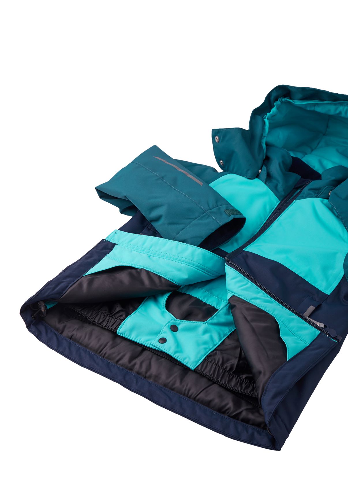 521657-6980 Reima Karkkila - Navy zimna chlapcenska lyziarska bunda modra