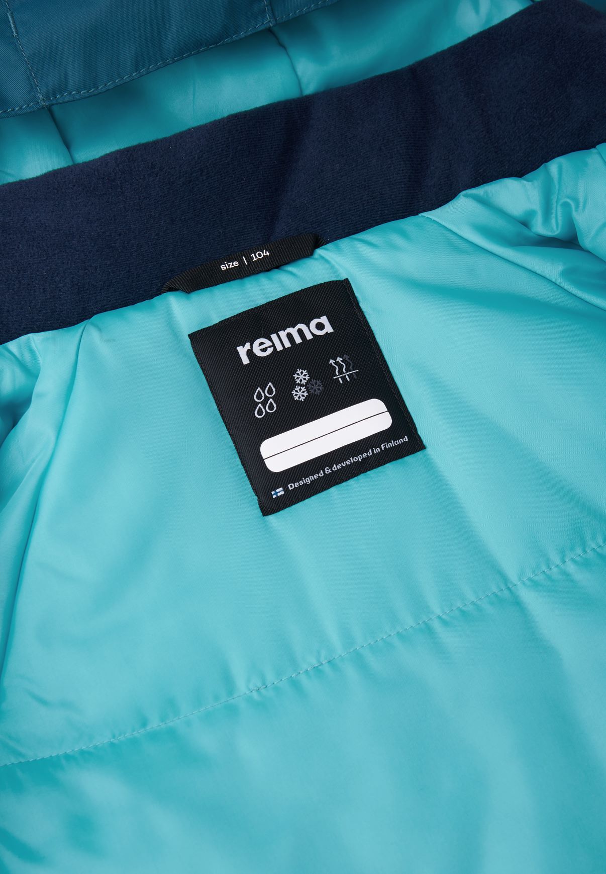 521657-6980 Reima Karkkila - Navy zimna lyziarska bunda pre chlapca