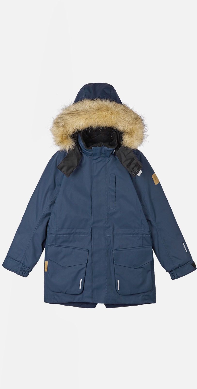 531351-6980_Reima Naapuri - Navy zimna bunda pre chlapca s kozusinkou