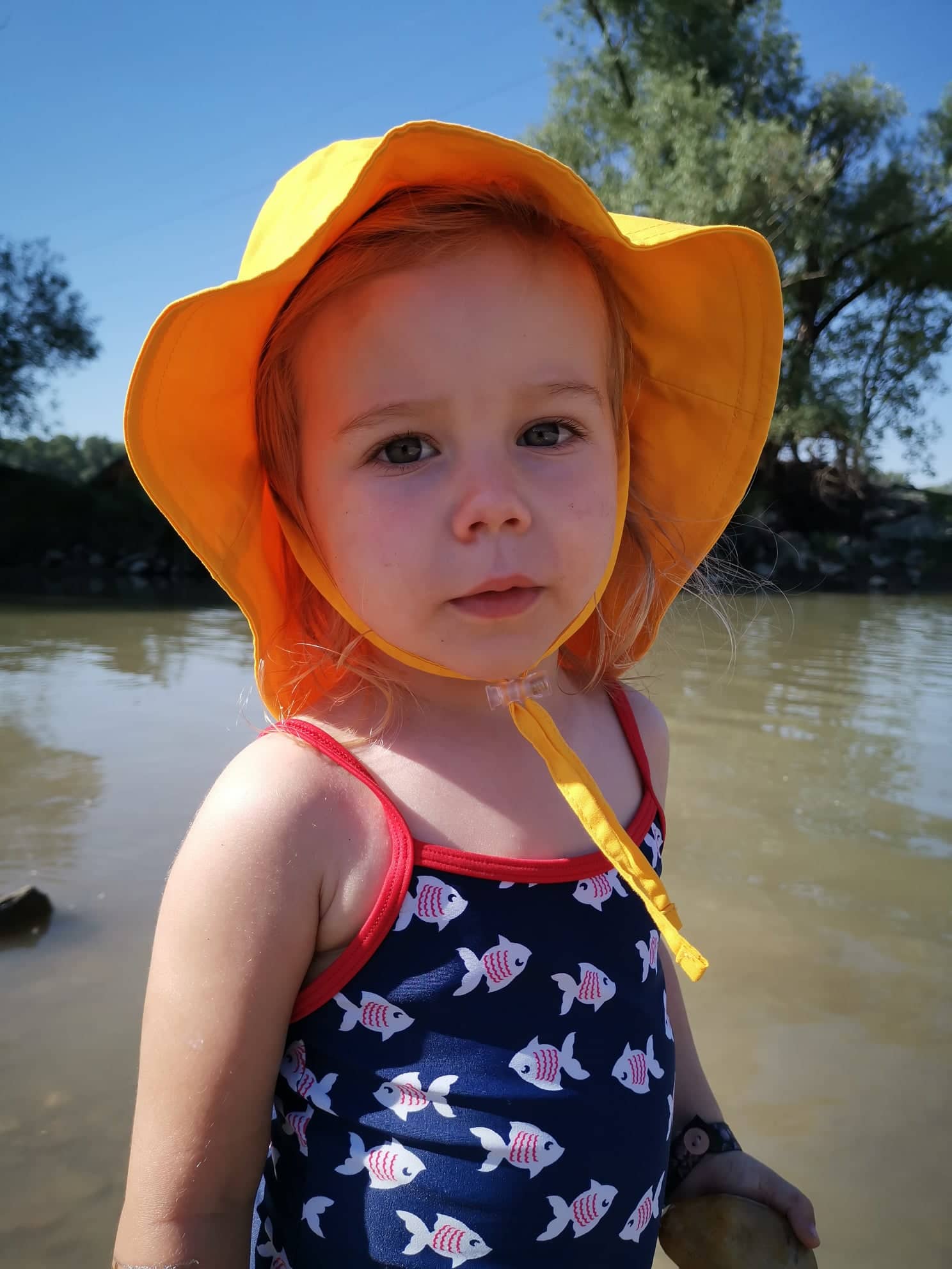 Reima RANTSU zlty detský klobúk s UV ochranou